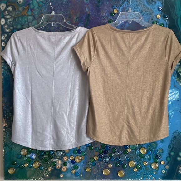 Shimmering Tees Bundle - Silver & Gold WHBM - Picture 4 of 8
